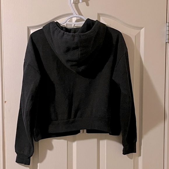 Aritzia Talula Zippered Hoodie Charcoal - Picture 3 of 4